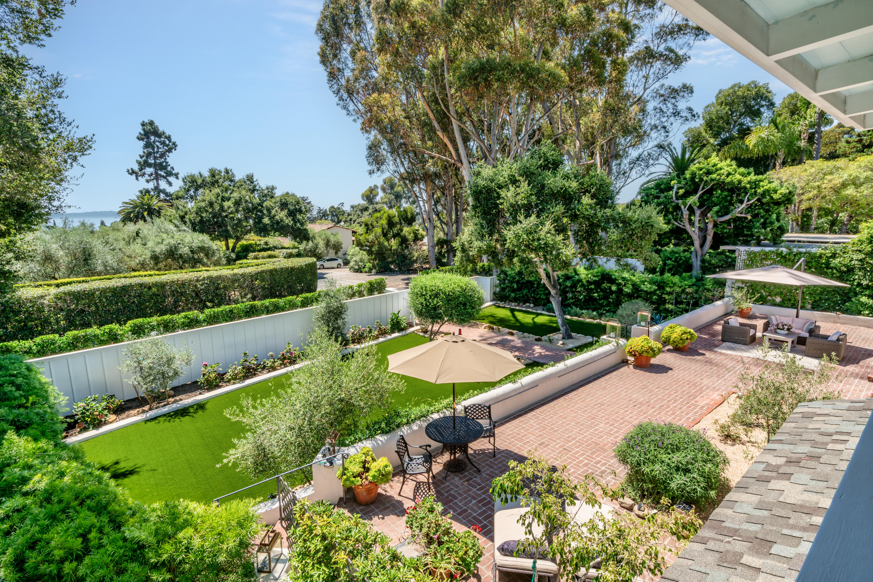 1180 High Road Montecito, CA 93108 - Photo 4 of 39 an aerial view of a house with outdoor space