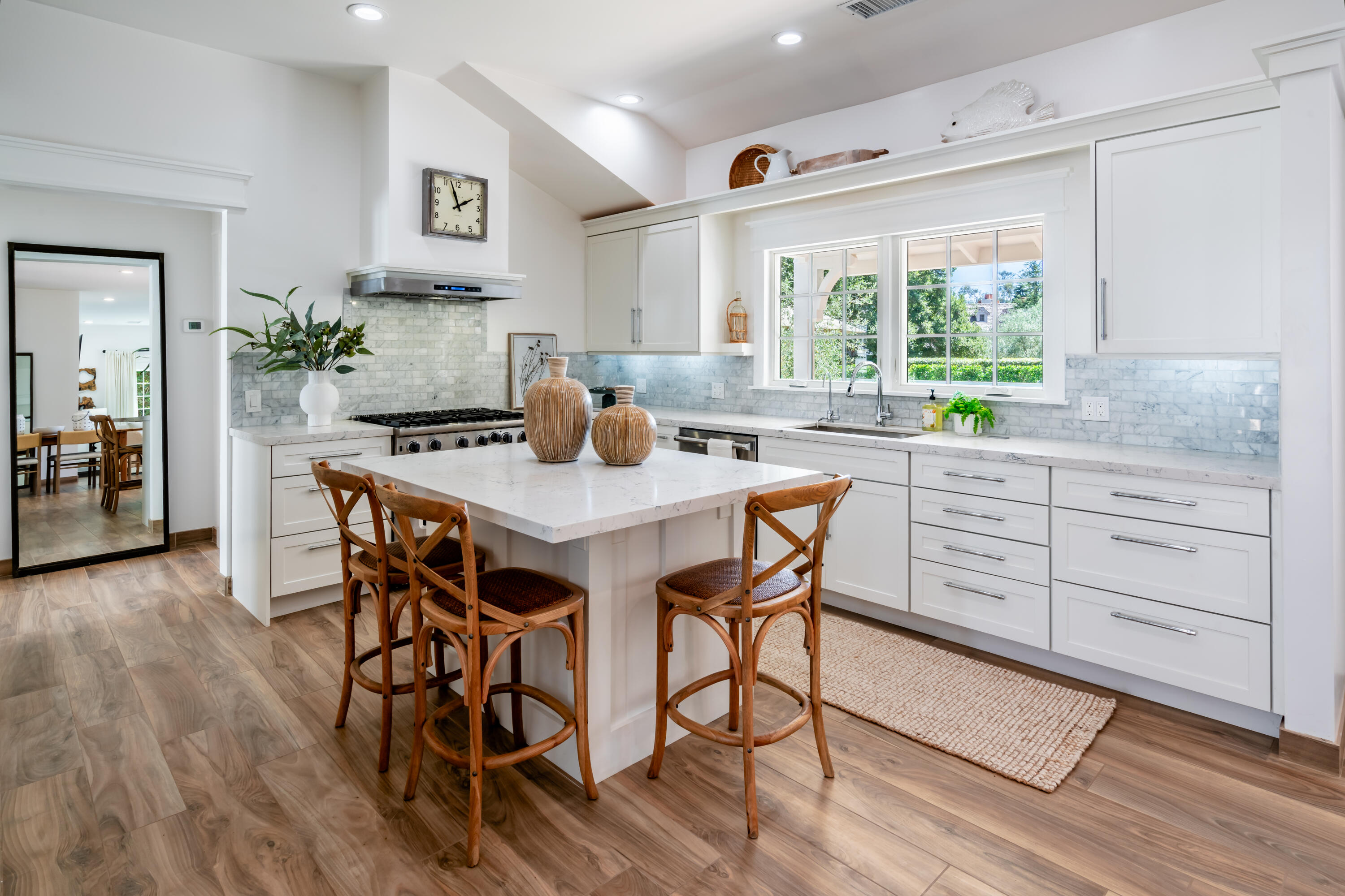 1180 High Road Montecito, CA 93108 - Photo 9 of 39 a view of a dining room with furniture and window