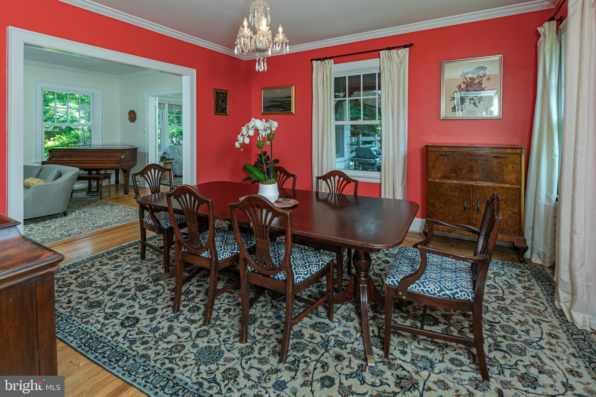 8 Ober Road Princeton, NJ 08540 - Photo 9 of 34 a view of a dining room with furniture and a chandelier