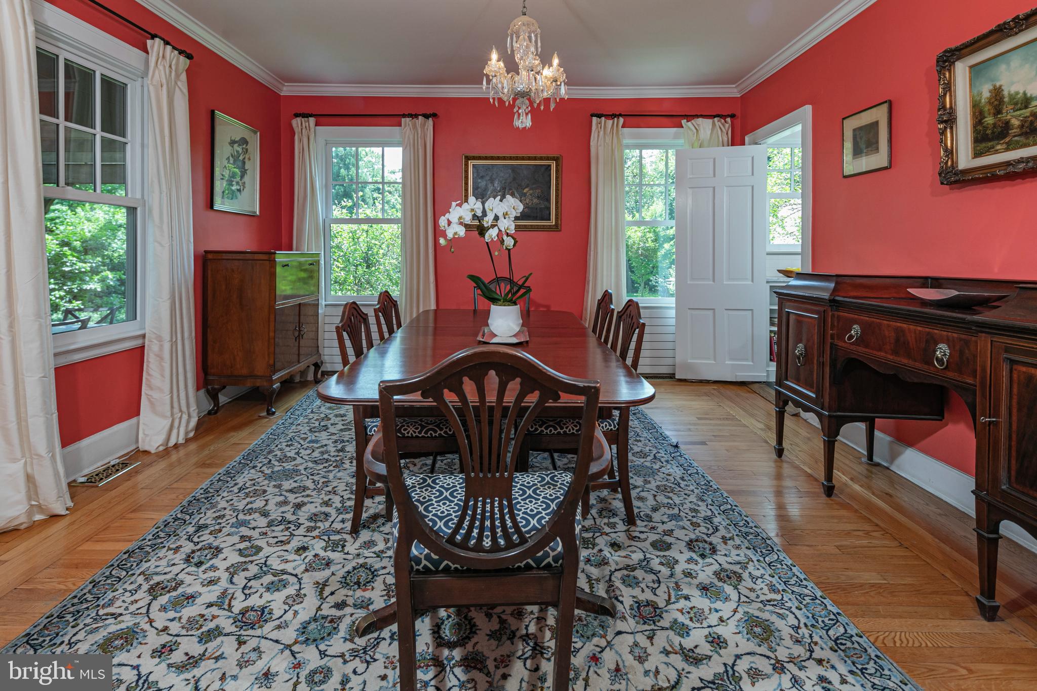 8 Ober Road Princeton, NJ 08540 - Photo 10 of 34 a view of a dining room with furniture window and wooden floor