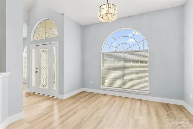 an empty room with a window