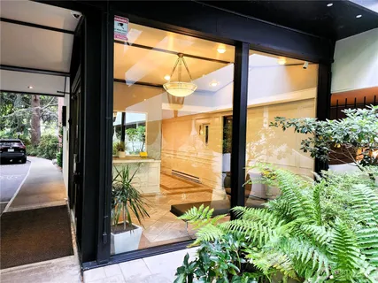 a view of city from a balcony