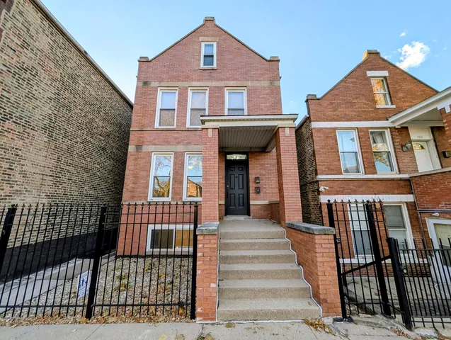 a front view of a house