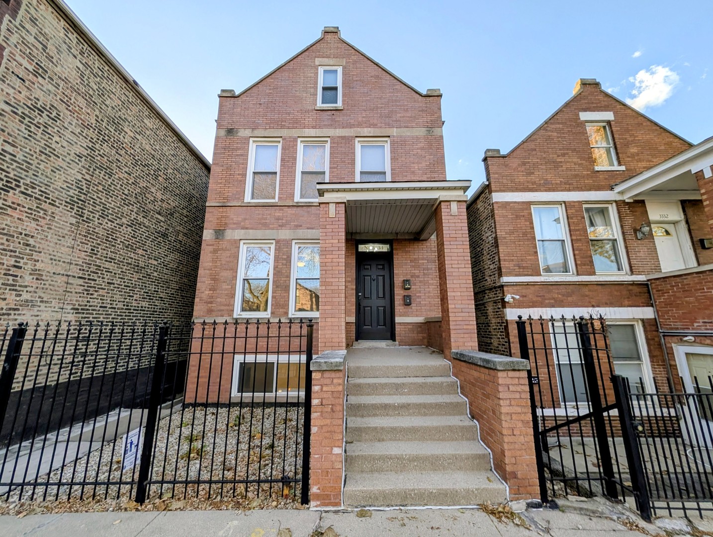 a front view of a house