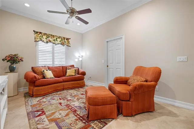 a view of a golf course with a lake