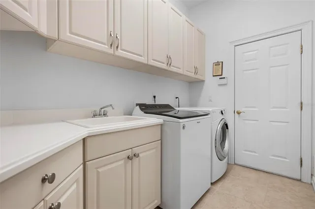 a front view of a building with a yard