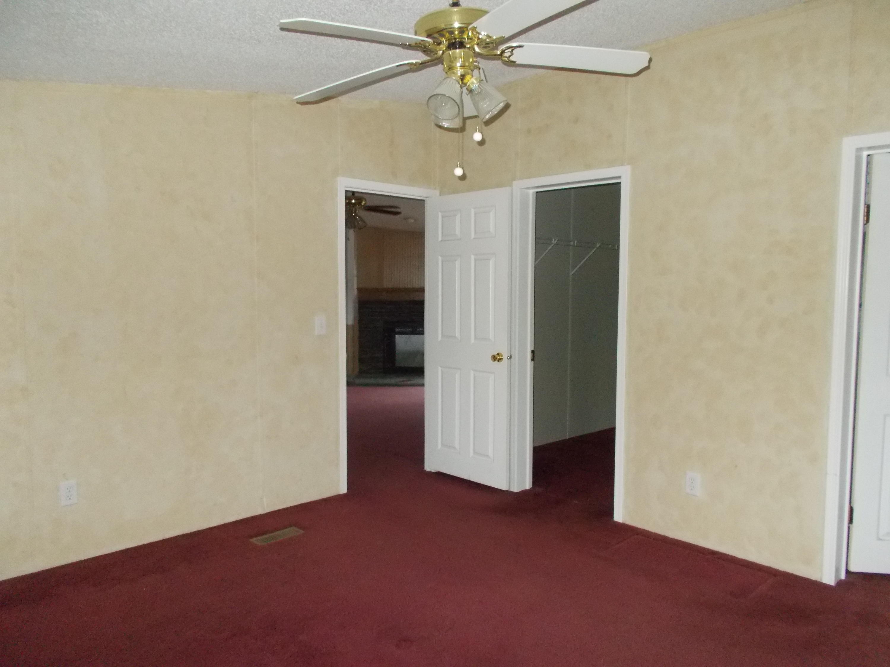 3132 Quarles Road Thaxton, VA 24174 - Photo 29 of 34 an empty room with closet and a chandelier fan