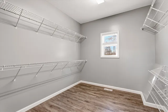 an empty room with a window