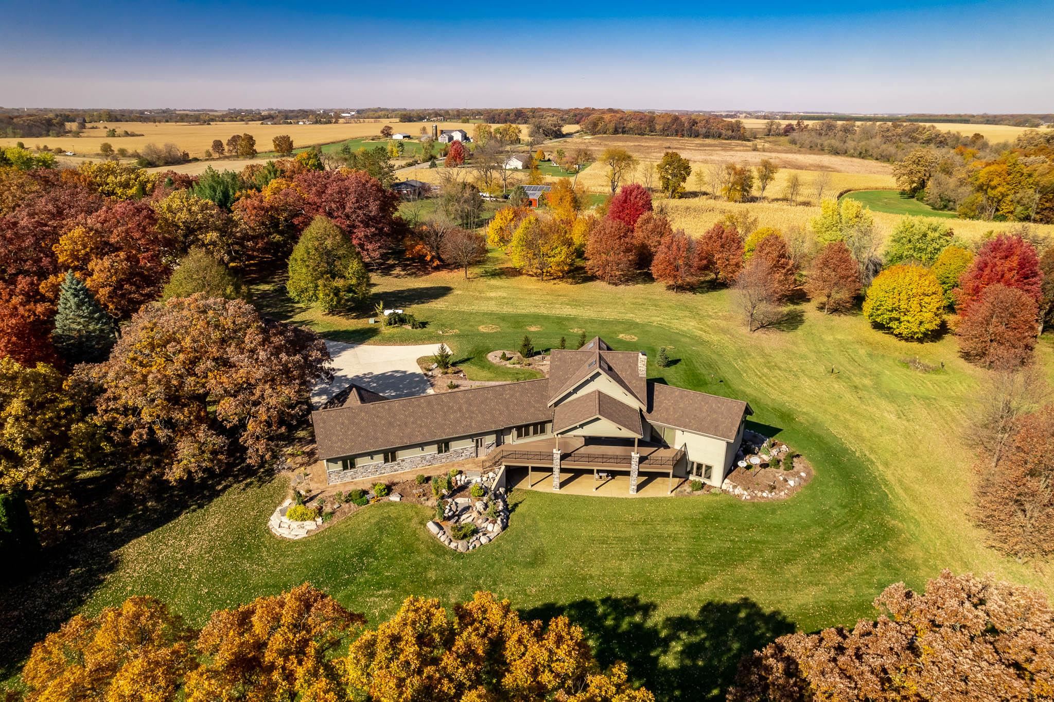 13345 Russellville Road Capron, IL 61012 - Photo 6 of 92 an aerial view of a house with a ocean view