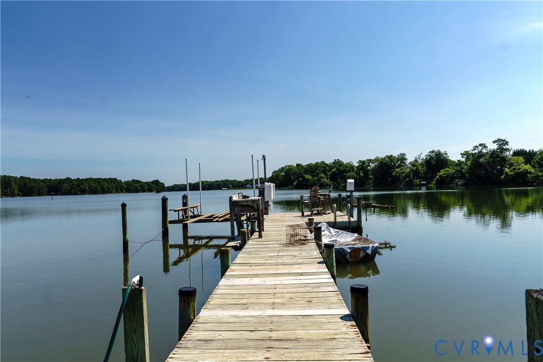 1280 Little Florida Road Farnham, VA 22460 - Photo 5 of 41 Private dock extending over calm water, surrounded