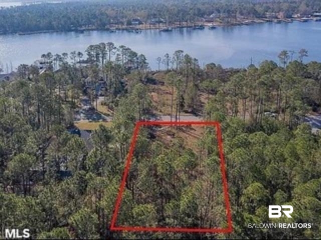 9030 Bay Point Drive Elberta, AL 36530 - Photo 1 of 16 View of property location with property boundaries highlighted and a large body of water