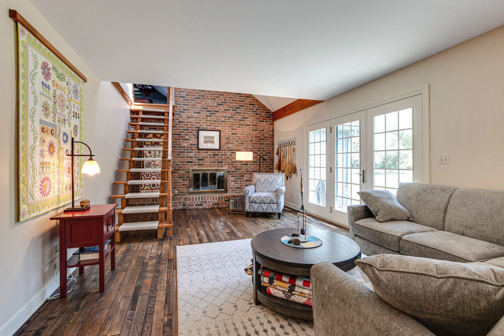 395 Fox Run Road Libertyville, IL 60048 - Photo 18 of 61 a living room with furniture and a fireplace