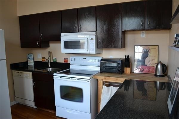 110 Lanark Road, Unit 5 Boston, MA 02135 - Photo 9 of 17 a kitchen with a stove microwave and sink