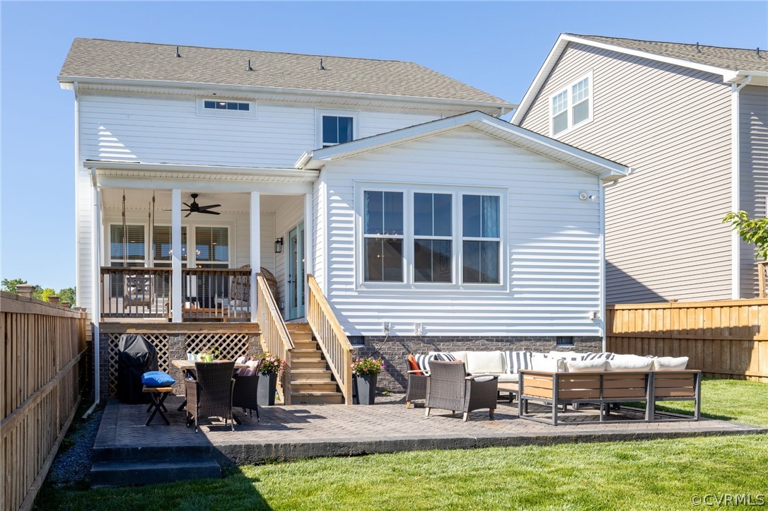 10946 Pointer Holly Path Glen Allen, VA 23059 - Photo 35 of 48 a view of a house with backyard porch and sitting area