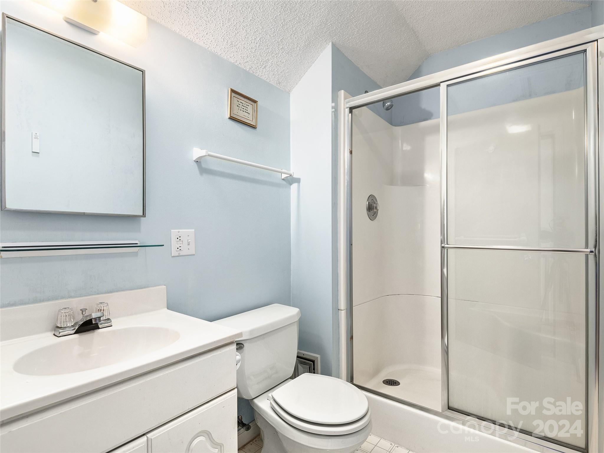 704 Mulberry Street Clyde, NC 28721 - Photo 15 of 36 a bathroom with a sink toilet and shower