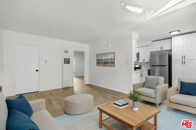 a living room with furniture and a couch