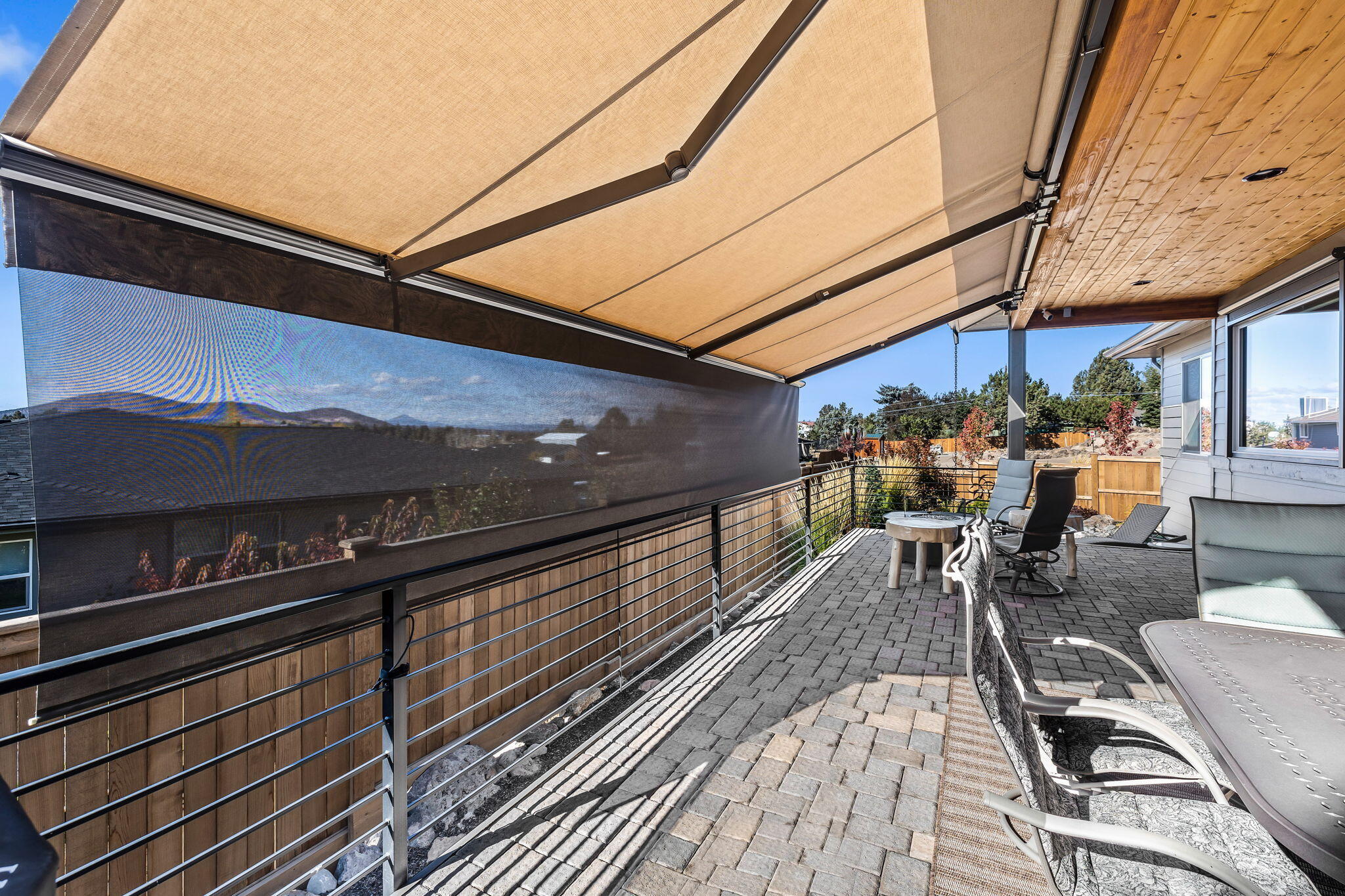 3405 Southwest 45th Street Redmond, OR 97756 - Photo 39 of 76 Isn't that a great view through the shade? Why wouldn't you sit out here all day?