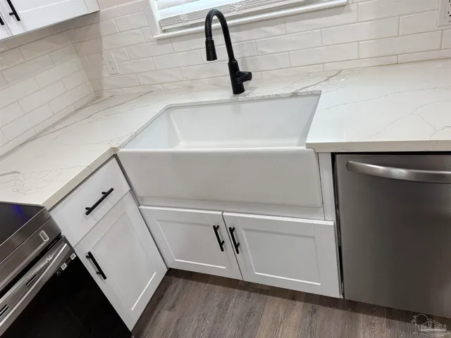 a close view of a sink