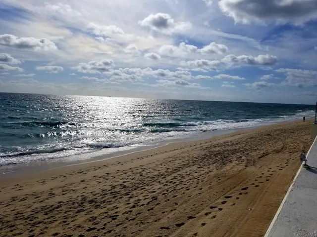 a view of beach and ocean