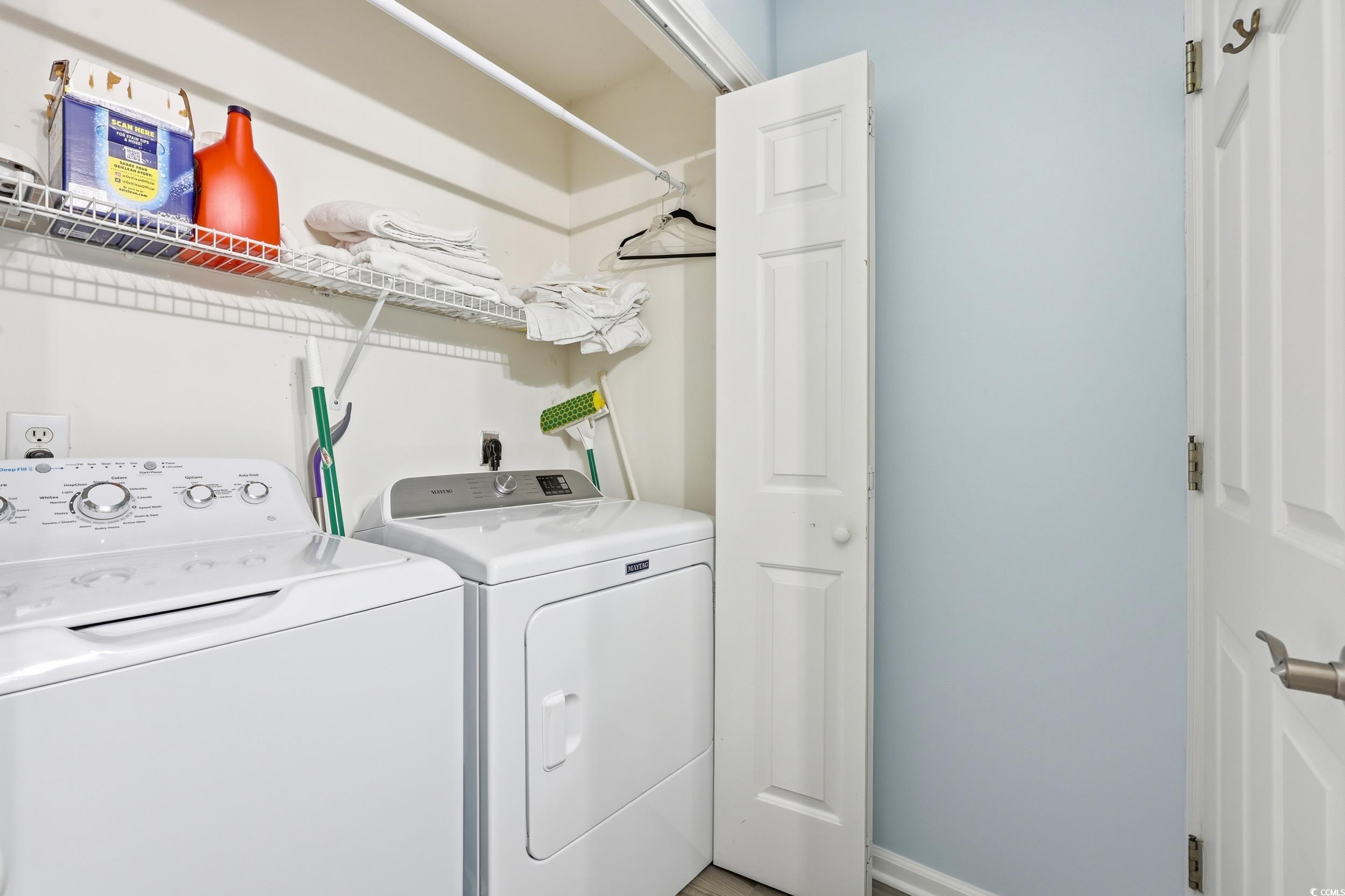448 Pinehurst Lane, Unit 16F Pawleys Island, SC 29585 - Photo 7 of 31 Laundry room with independent washer and dryer