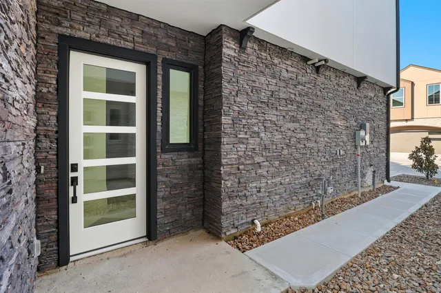 a view of front door of house