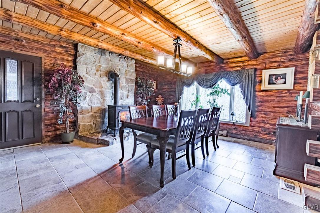 273 Chestnut Hill Road Emmaus, PA 18049 - Photo 10 of 28 Main Level--Formal Dining Room with pellet stove a