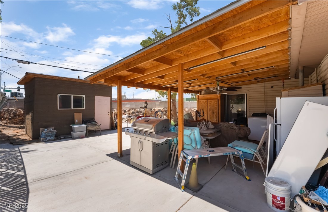 1908 Ardmore Street Las Vegas, NV 89104 - Photo 23 of 29 View of patio featuring an outdoor structure and a grill