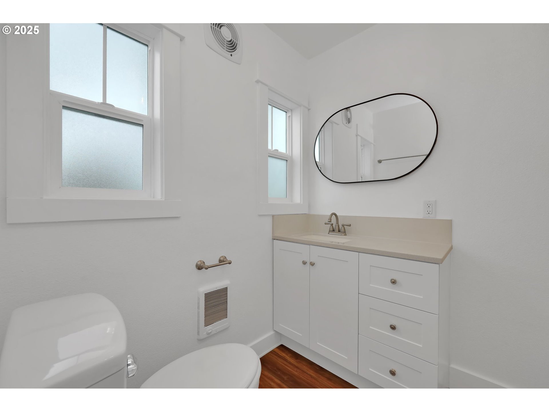 92910 River Road Junction City, OR 97448 - Photo 25 of 43 a bathroom with a sink a mirror and a vanity