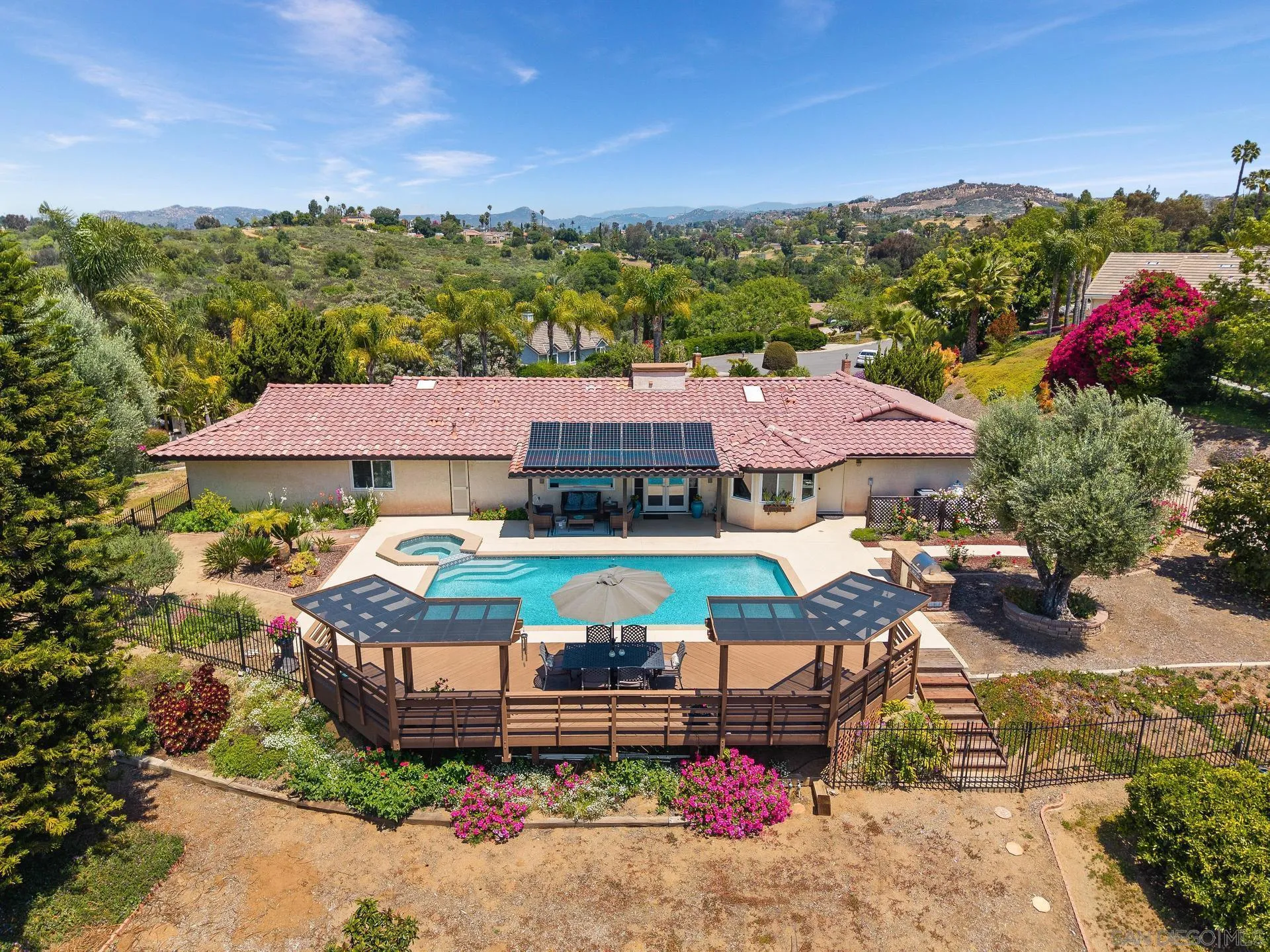 1009 Summit Trail Escondido, CA 92025 - Photo 2 of 59 an aerial view of a houses with a city street