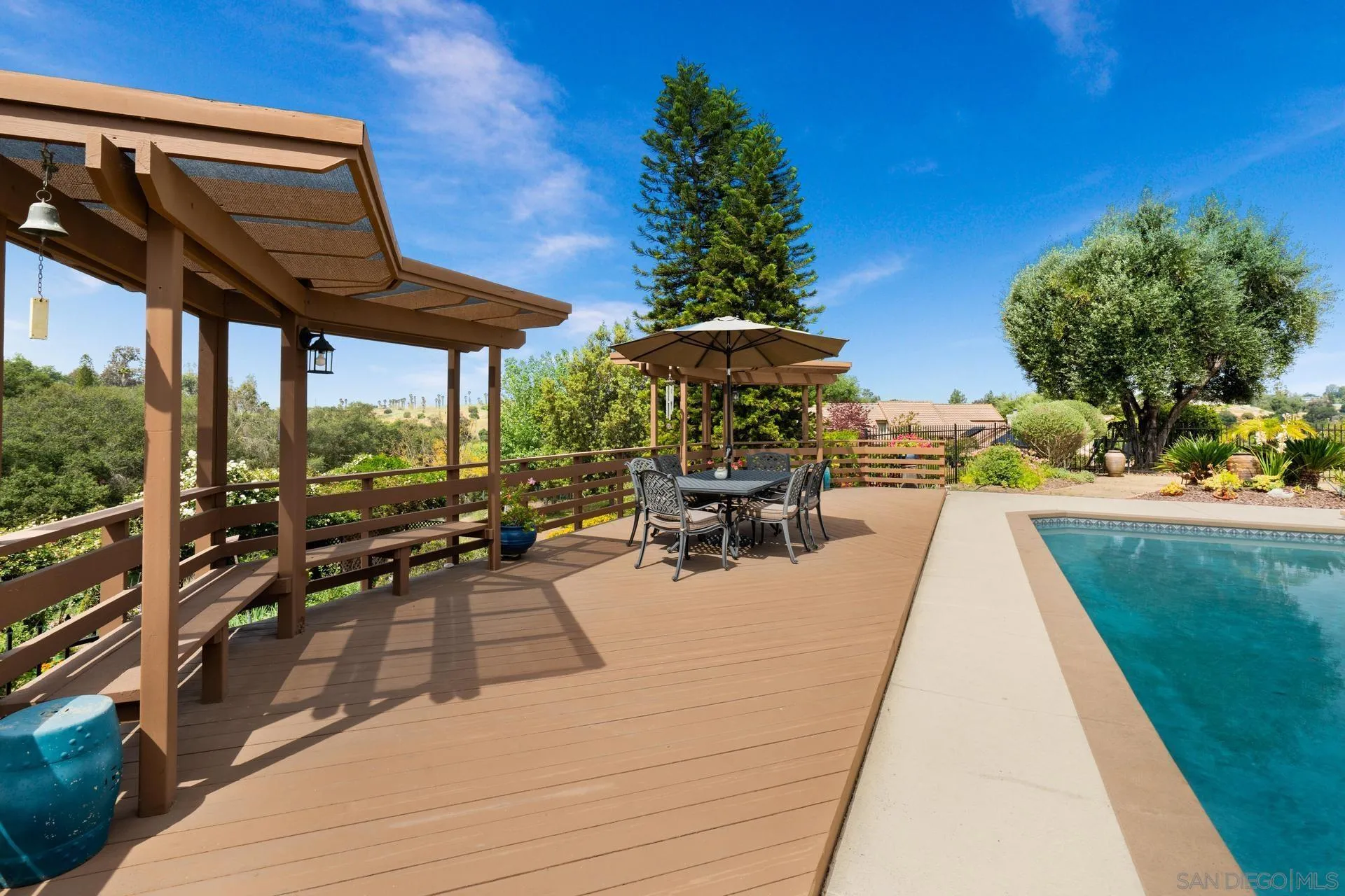1009 Summit Trail Escondido, CA 92025 - Photo 31 of 59 a view of a swimming pool with a patio