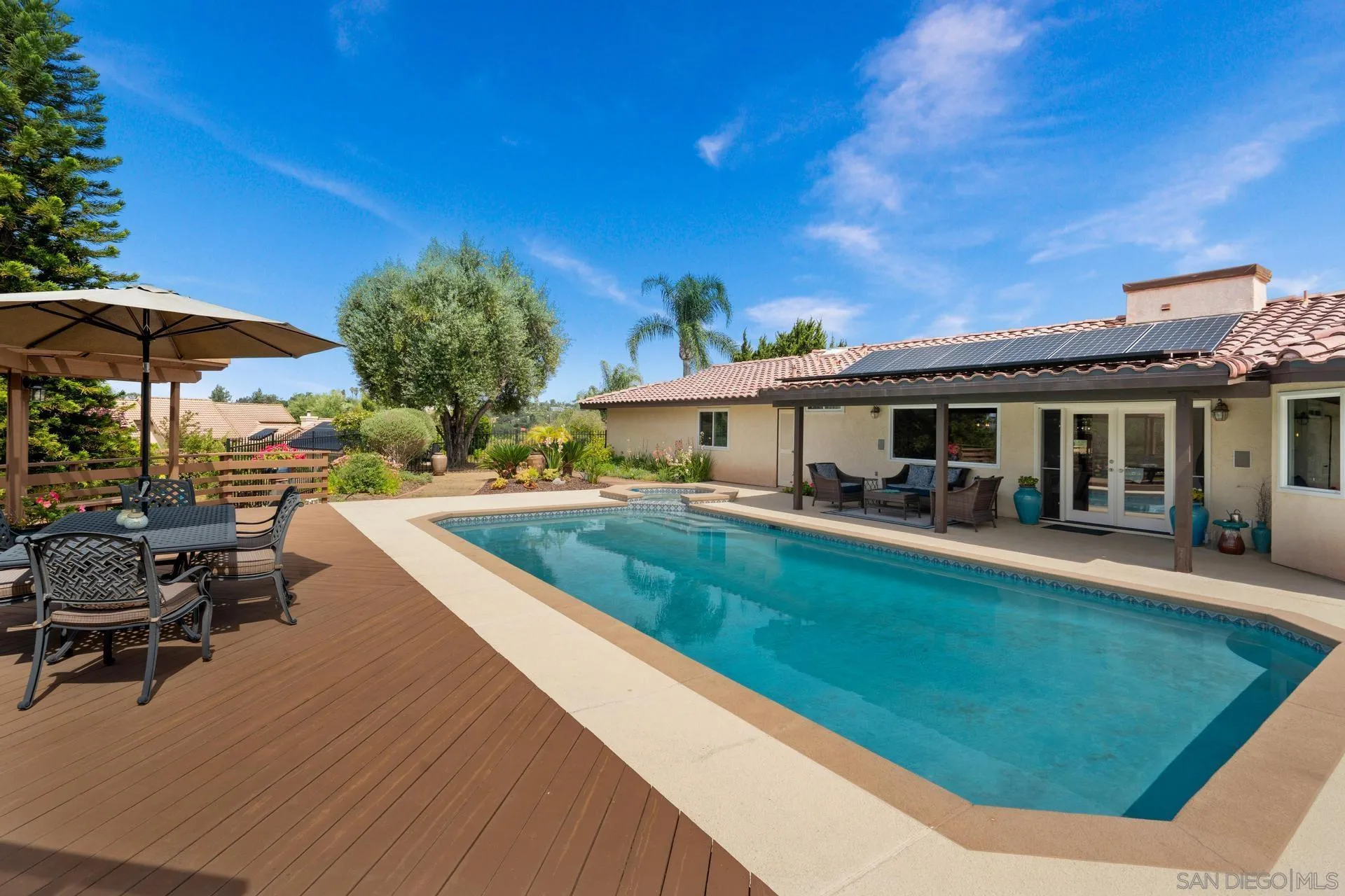 1009 Summit Trail Escondido, CA 92025 - Photo 32 of 59 a view of a house with swimming pool and sitting area