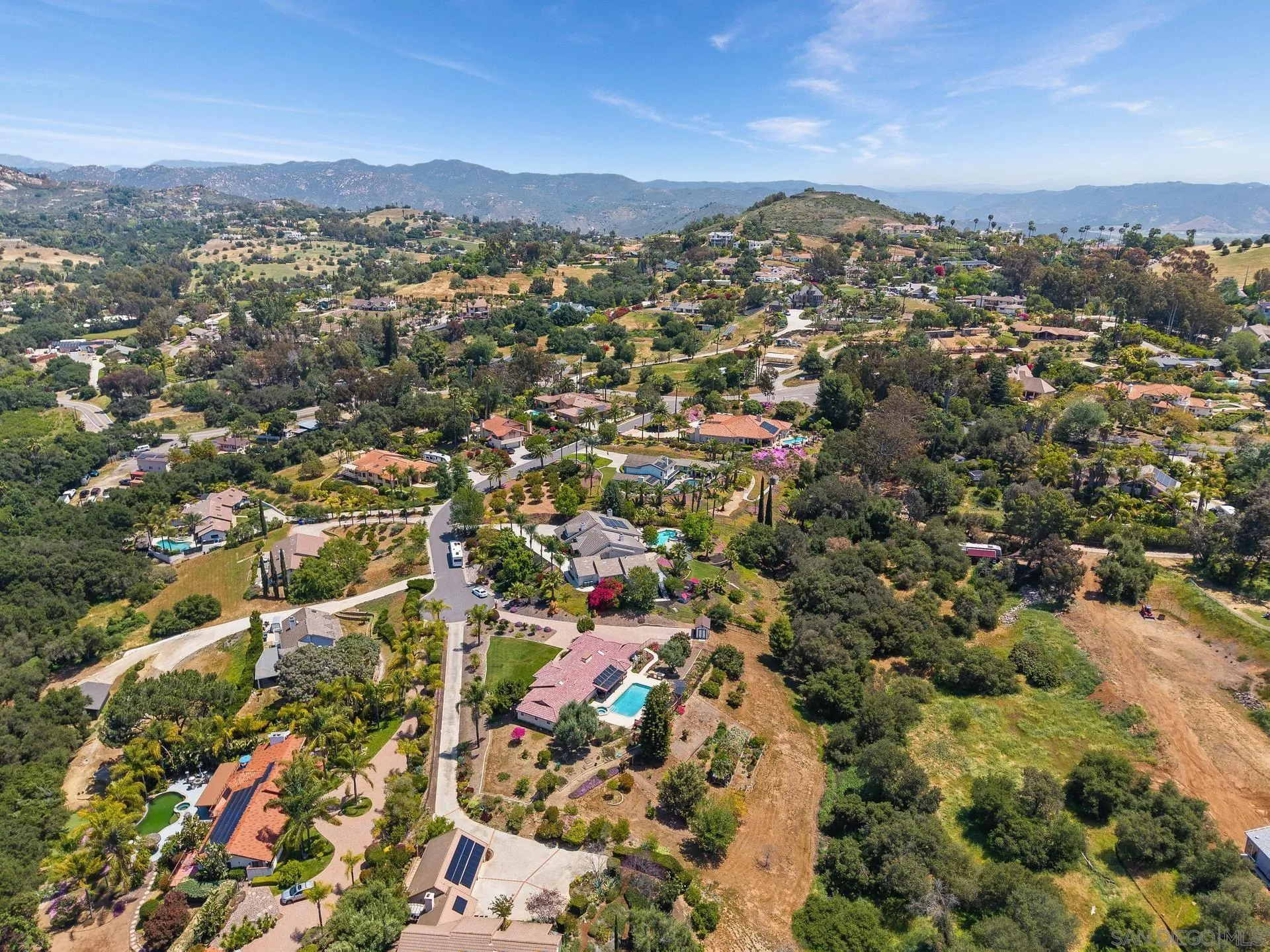 1009 Summit Trail Escondido, CA 92025 - Photo 52 of 59 an aerial view of residential house with parking and city view