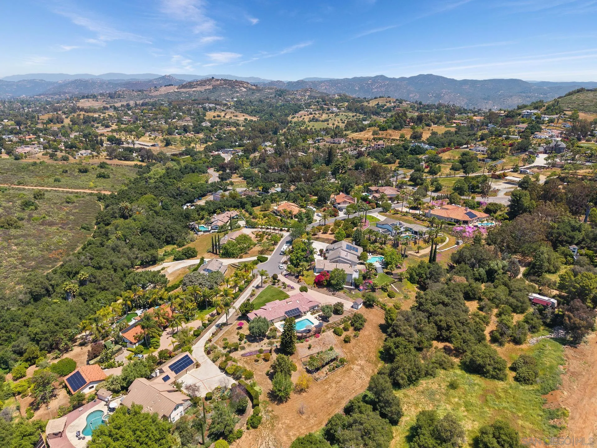 1009 Summit Trail Escondido, CA 92025 - Photo 53 of 59 an aerial view of residential houses with city view
