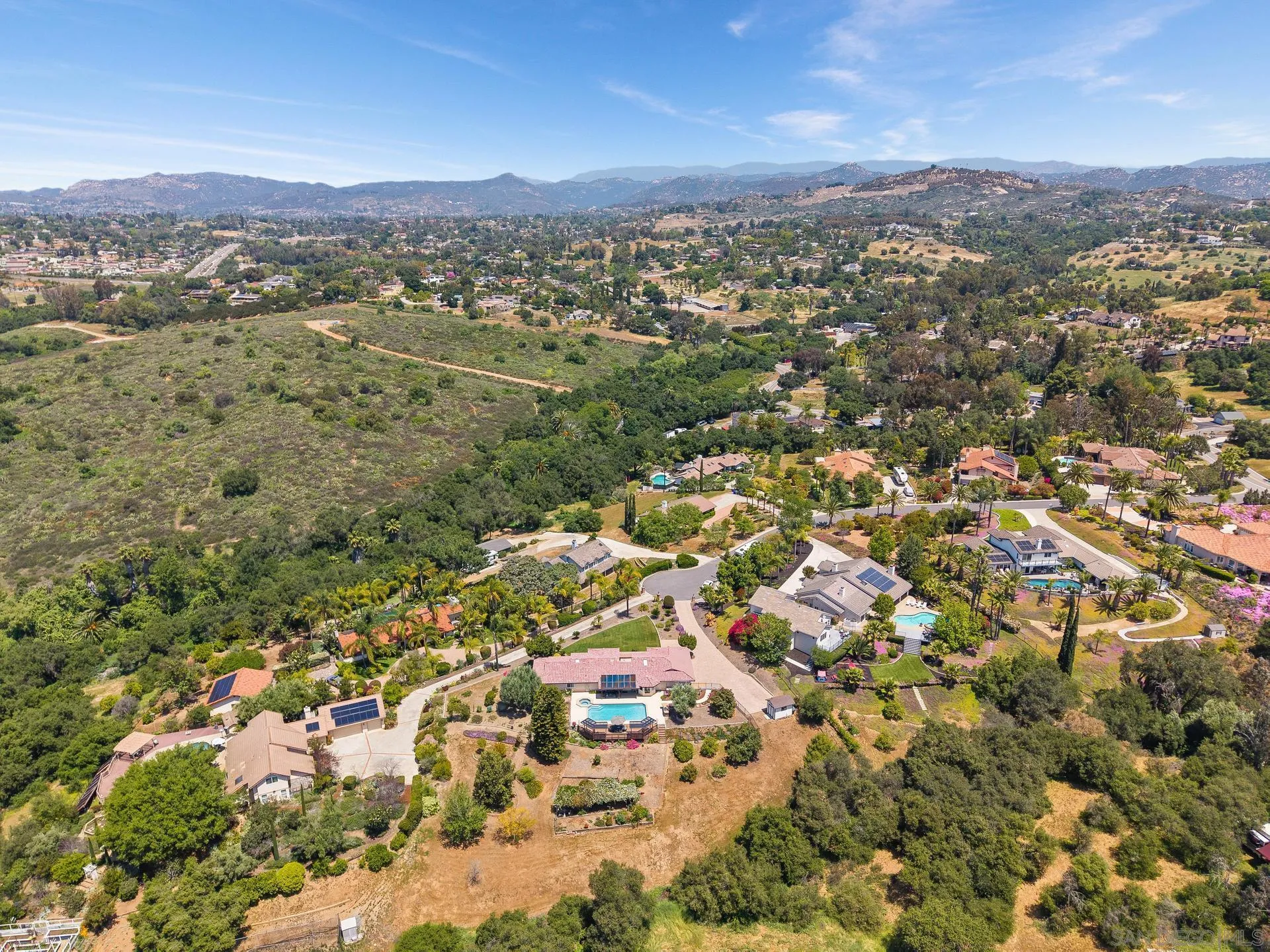 1009 Summit Trail Escondido, CA 92025 - Photo 54 of 59 an aerial view of residential houses with outdoor space