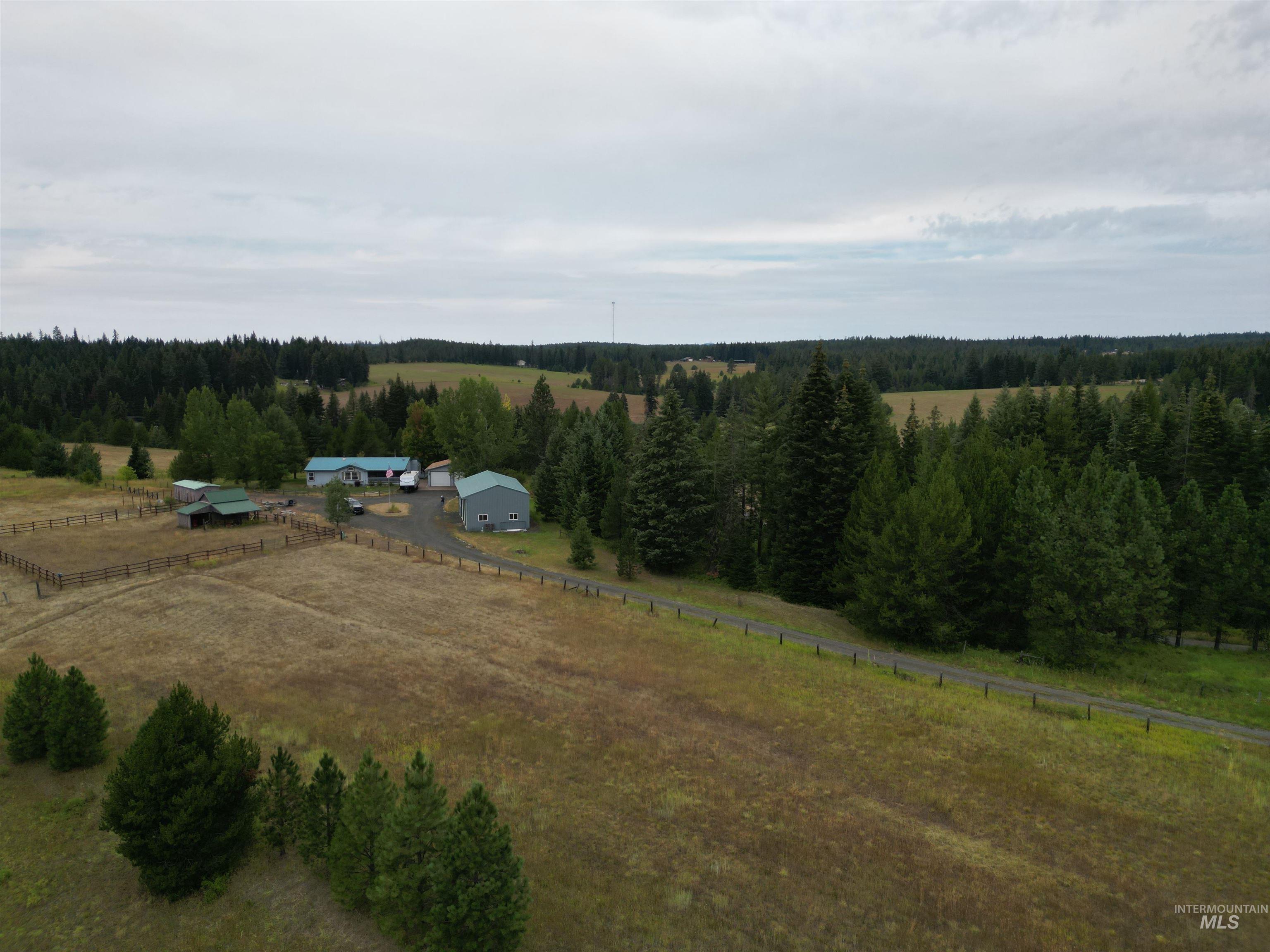 232 Lackey Road Weippe, ID 83553 - Photo 18 of 33 Aerial view of property and surrounding area with rural landscape