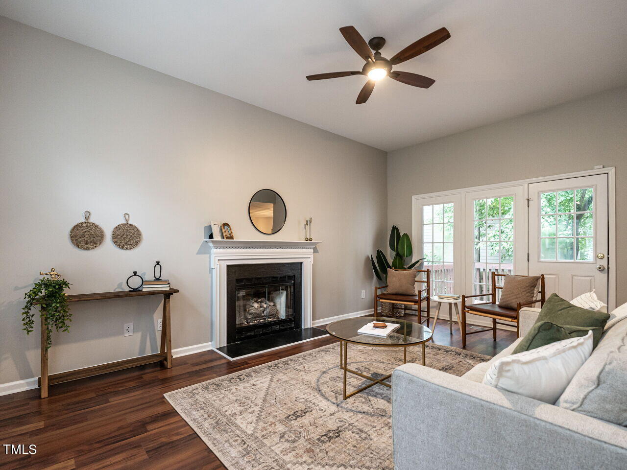 3 Madeira Court Durham, NC 27713 - Photo 5 of 27 a living room with furniture and a fireplace