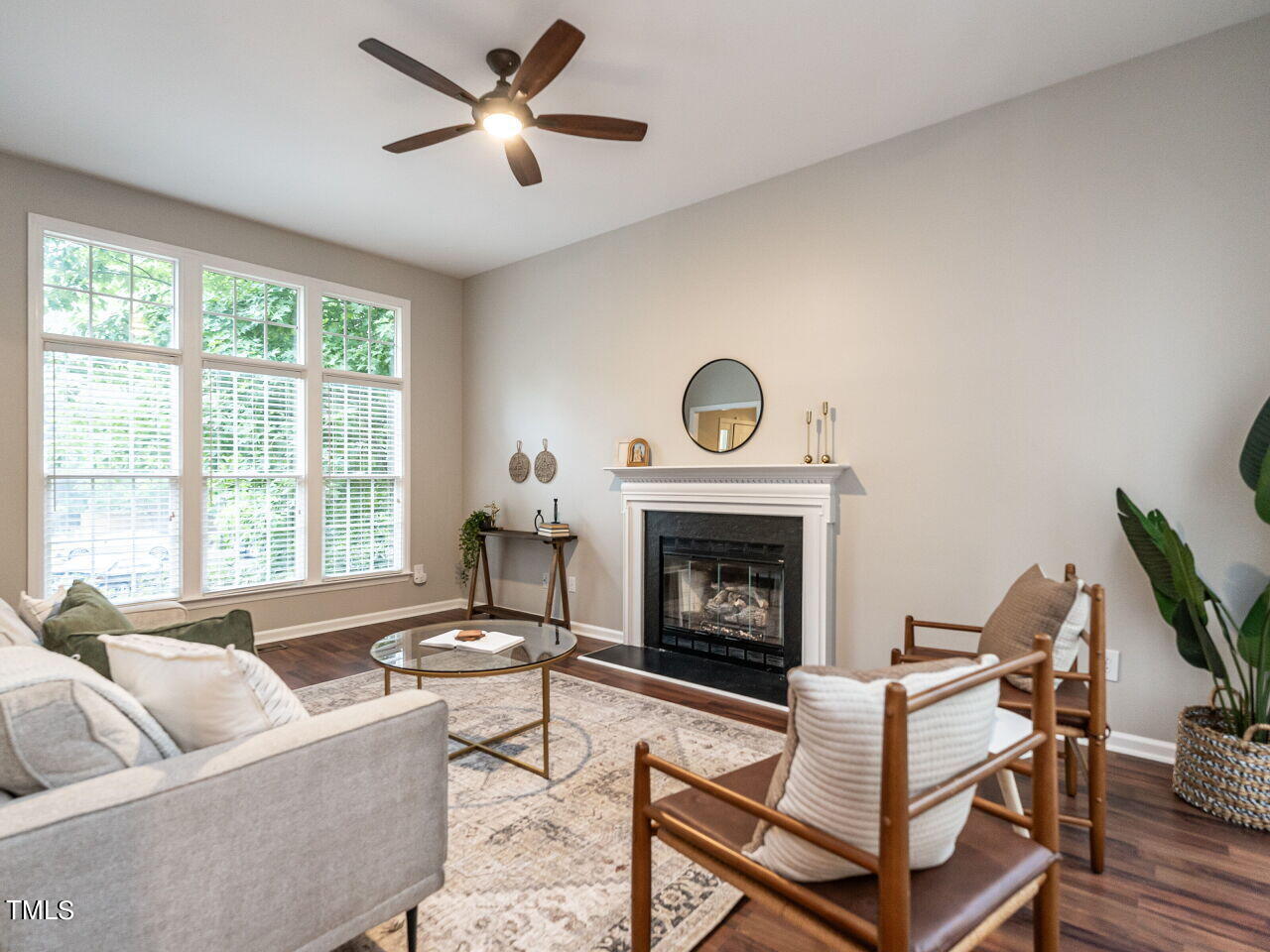 3 Madeira Court Durham, NC 27713 - Photo 8 of 27 a living room with furniture and a fireplace
