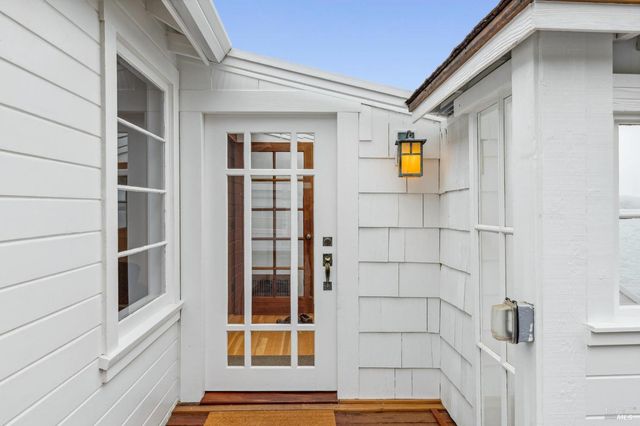 a view of front door of house
