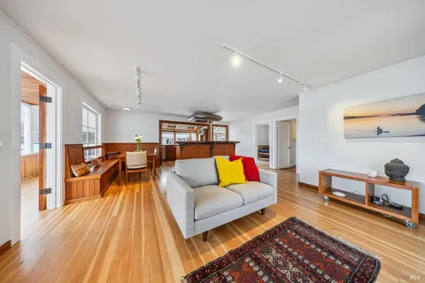 a living room with furniture and a couch