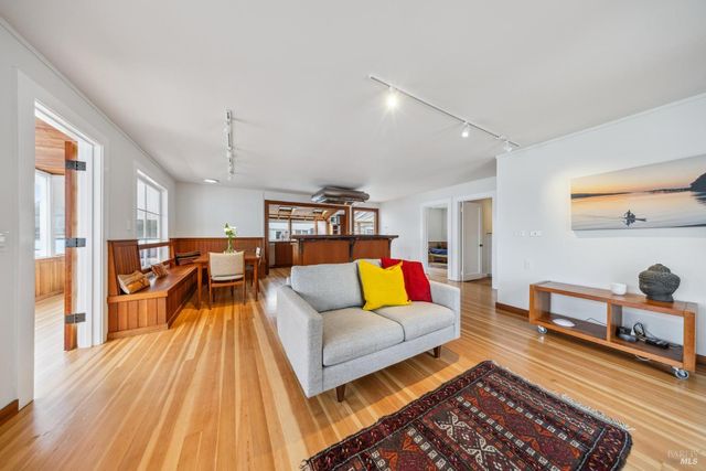 a living room with furniture and a couch