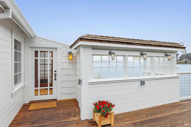 a view of a house with a balcony