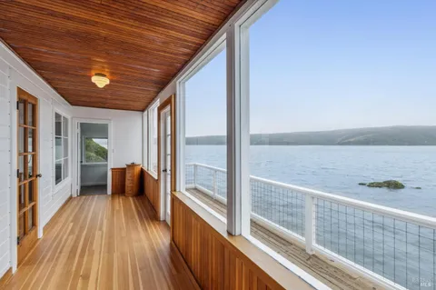 a view of balcony with couch