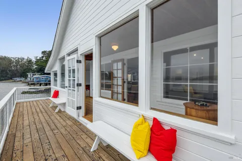 a view of balcony with couch