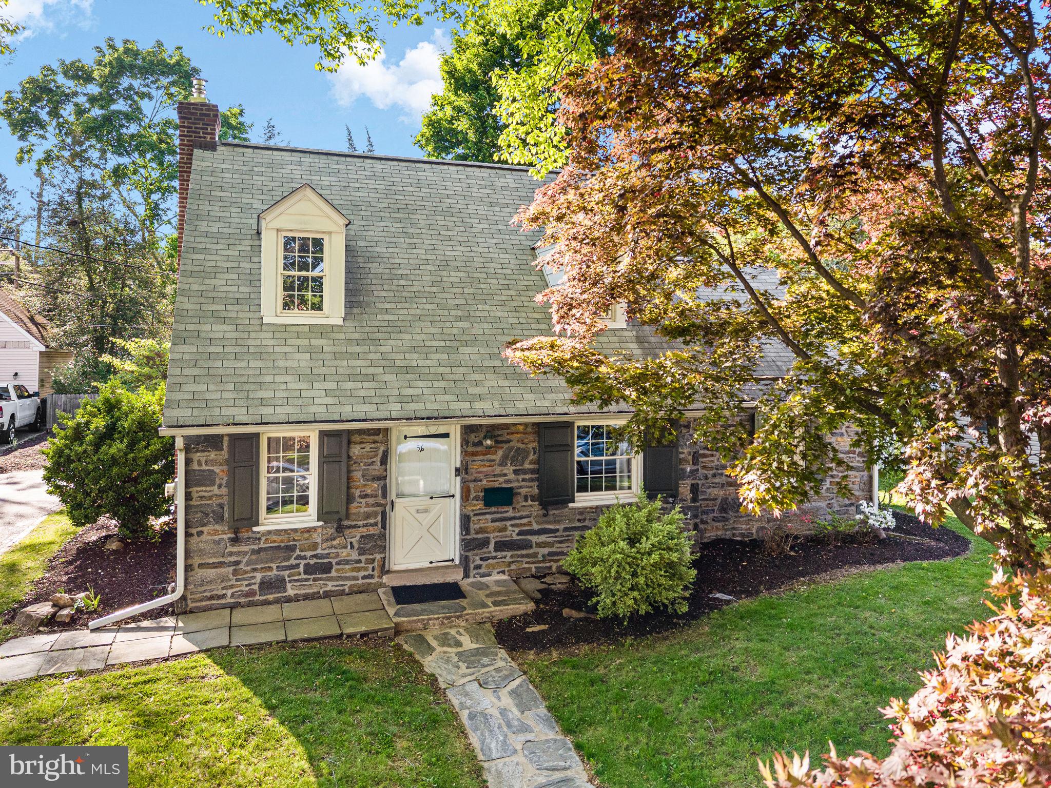 56 North Brookside Road Springfield, PA 19064 - Photo 8 of 32 Stone walkway entrance to this Charming Doll house