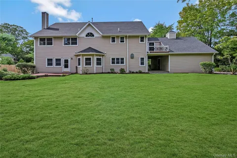 a aerial view of a house yard