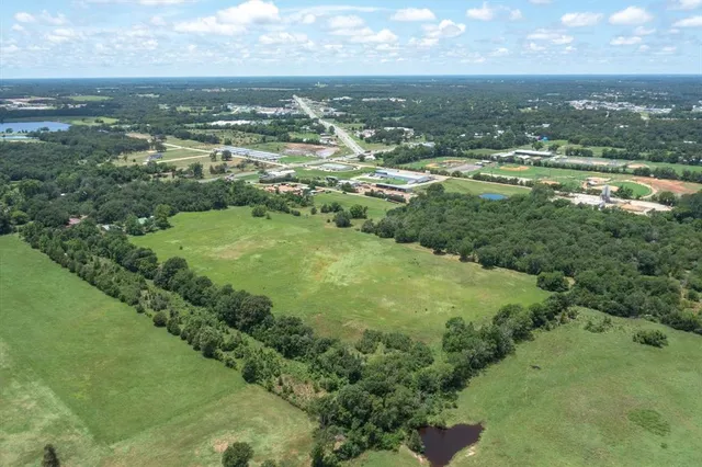 a view of lake with green space