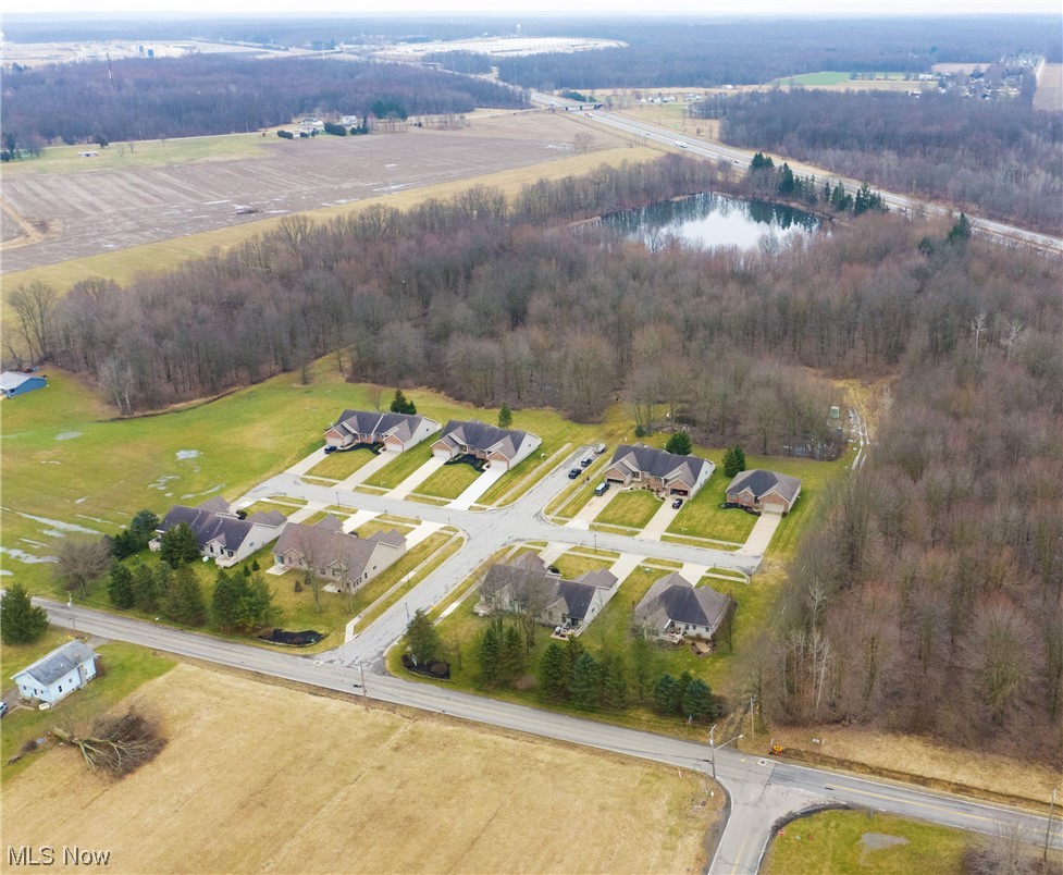 Carson Salt Springs Road Warren, OH 44481 - Photo 8 of 14 Bird's eye view featuring a water view. Lake is the back corner of the property.