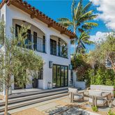 a building outdoor space with patio furniture