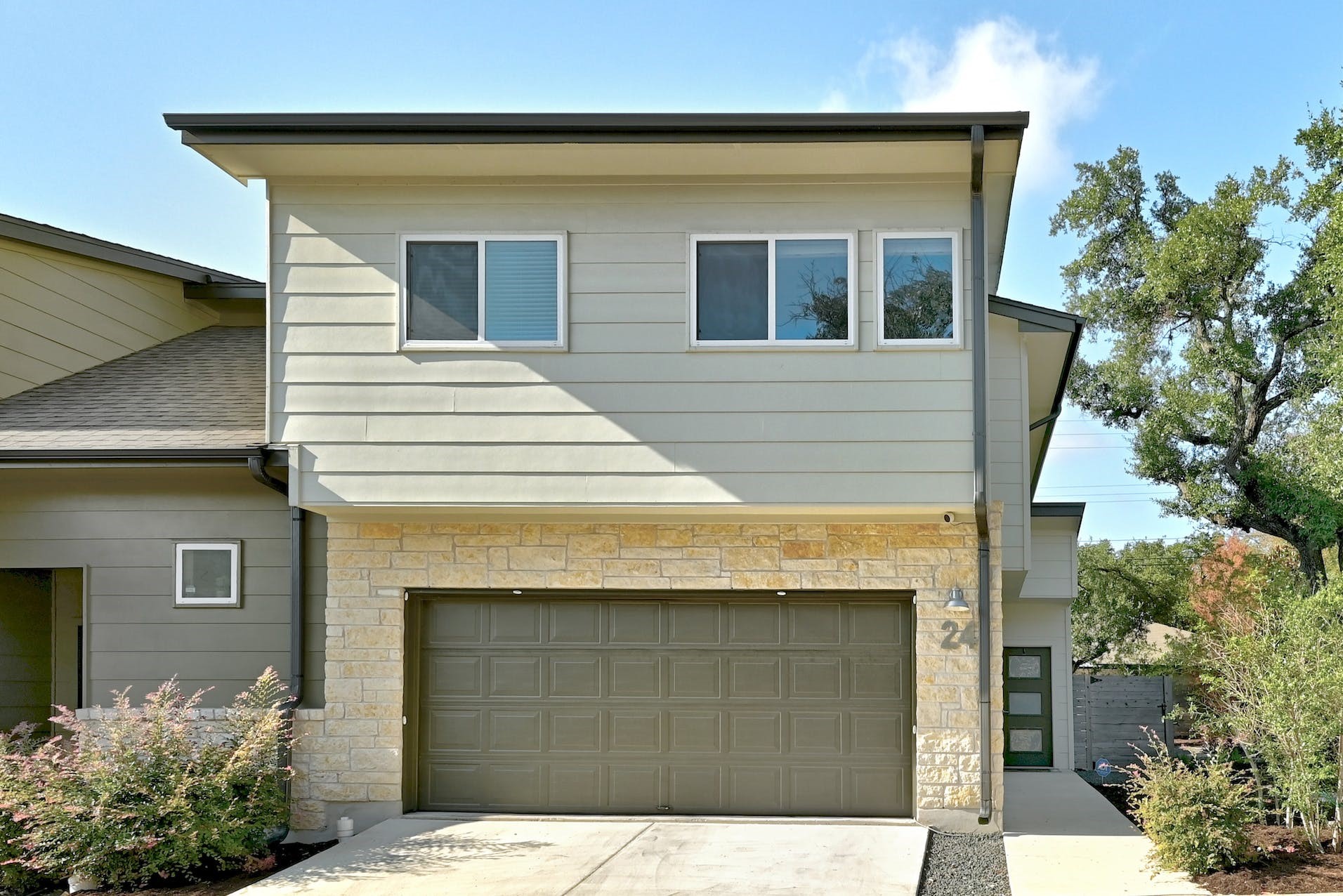 a front view of a house