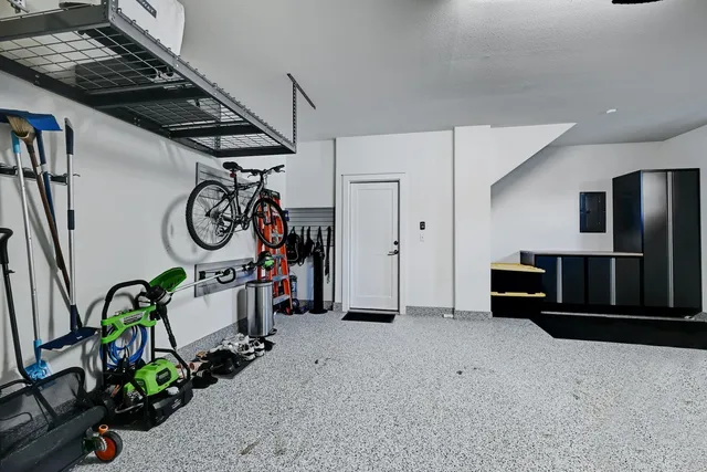 a view of room with gym equipment